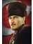 Mavi Gözlü Kalpaklı Gazi Mustafa Kemal Atatürk Ay Yıldız Poster Cephe Bayrak 200 x 300 cm 2 x 3 Metre 1