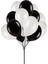 Metalik Siyah Beyaz Balon 12 Inch 10 Adet 1