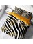 Zebra Feather 3D Pamuk Saten Çift Kişilik Nevresim Takım 1
