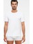 Erkek Penye 0-Yaka Hulio T-Shirt Atlet 2 Li Beyaz %100 Pamuk S-3xl 1