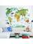 Kt Decoration Çocuk Odası Dekoru Hayvanlı Dünya Haritası Atlas Duvar Sticker 4