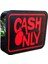 Cash Only Yazılı Görselli Tabelası 3D LED 30 cm x 45 cm 1