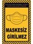 Sosyal Mesafe Maske Uyarı Sticker 1