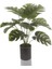 Yapay Çiçek Monstera Deve Tabanı Metal Mat Siyah Saksılı Yapay Bitki Salon Çiçeği 12 Yaprak 1