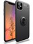 Apple iPhone 12 Mini Kılıf 5.4 inç Selfie Yüzüklü Esnek Silikon Siyah Rvl 1