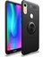 Huawei Y6 2019 Kılıf Selfie Yüzüklü Tutuculu Esnek Silikon Rvl 1