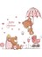 Cosy Home Gift Sevimli Pembe Ayı Baby Shower Ev Duvar Dekor Sticker 1