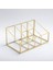 Gold Pirinç Brass 6 Bölmeli Cam Makyaj Kutusu Organizer Kalemlik 25x15x12/7 Cm 1