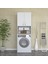 Çamaşır Makinesi Dolabı Banyo Dolabı Raflı Kapaklı Dolap 1