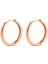 Taşsız Rose Gold Halka Gümüş Kadın Küpe 1