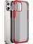Apple iPhone 12 Mini Kılıf Frosted Frame Kırmızı 1