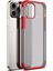 Apple iPhone 12 Pro Max Kılıf Frosted Frame Kırmızı 1