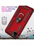 Huawei Honor 9s Kılıf Military Ring Holder Kırmızı 4