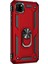 Huawei Y5P Kılıf Military Ring Holder Kırmızı 2