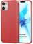 Matte Silikon Apple iPhone 12 Kılıf Kırmızı 1