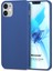 Matte Silikon Apple iPhone 12 Kılıf Lacivert 1
