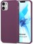 Matte Silikon Apple iPhone 12 Kılıf Mor 1