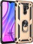 Xiaomi Redmi 9 Kılıf Military Ring Holder Gold 1