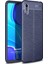 Xiaomi Redmi 9A Kılıf Deri Dokulu Silikon Lacivert 1