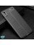Xiaomi Redmi 9A Kılıf Deri Dokulu Silikon Siyah 3