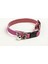 Pembe Neon Renkli Rugan Derili 1 cm Metal Kilit Tokalı Kedi Tasması 1