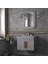 Pio 70 cm Matt Anthracite Banyo Dolabı Mat Antrasit Ahşap Kulplu 1