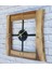 Doğal Ceviz Masif Ahşap,metal Kare Duvar Saati 50 x 50 cm 1