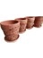 Armenbotanik 4 Adet Antik Görünümlü Toprak Saksı 12 x 12 cm 2