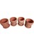 Armenbotanik 4 Adet Antik Görünümlü Toprak Saksı 12 x 12 cm 3