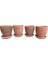 4 Adet Antik Görünümlü Toprak Saksı 12 x 12 cm 1