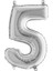 Gümüş Folyo Balon 5 Rakamı 40 Cm. 1