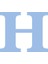 Karton Harf Banner Mavi H 1