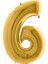 Gold Folyo Balon 6 Rakamı 40 Cm. 1