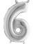 Gümüş Folyo Balon 6 Rakamı 40 Cm. 1