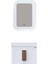 Pio 65 cm Antique White Banyo Dolabı Mat Beyaz Ahşap Kulplu 5