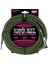 Ernie Ball Black / Green Braided Straight / Angle Instrument Cable P06077 - (3.05 Metre) Enstrüman Kablosu 1