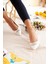 Limoya Casey Beyaz Taşlı Kısa Topuklu Ayakkabı