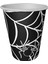 Cadılar Bayramı Örümcekli Siyah Karton Bardak 8'li 2