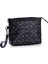 Kadın Basic Clutch Çanta Monogram Desenli Logolu Siyah Gri (4010SG) 214009 3