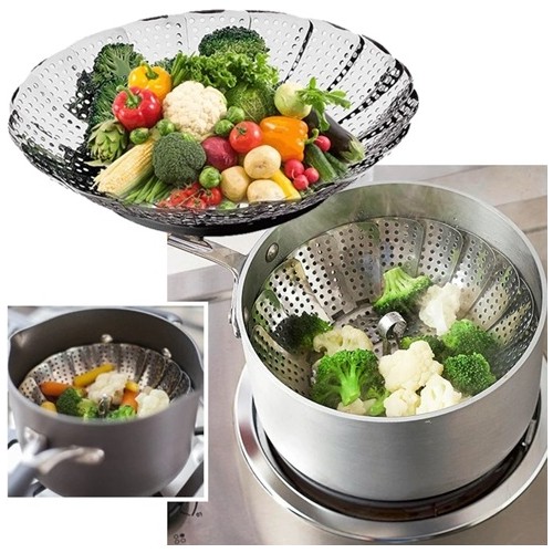 İndirim Kap Haşlama Süzgeci Buharda Sebze Haşlama Aparatı