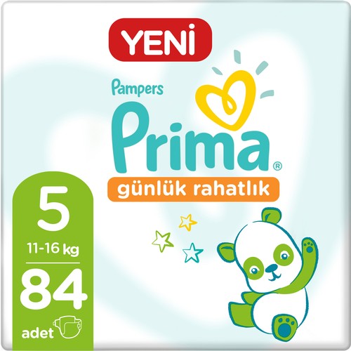 Prima Bebek Bezi Günlük Rahatlık 5 Beden 84 Adet Fırsat Paketi 21x4