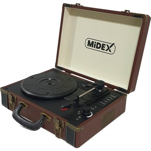 Midex Mtx-100 BN Pikap Plak Çalar ( Şarjlı + Bluetooth + Usb + Aux + PC Kayıt) Midex Mtx-100 BN Pikap Plak Çalar ( Şarjlı + Bluetooth + Usb + Aux + PC Kayıt)