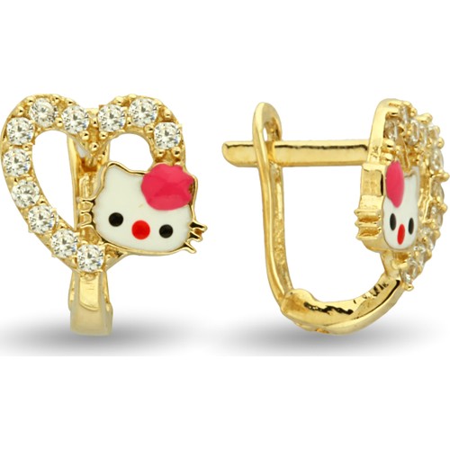 Ece Gold Silver 14 Ayar Altin Kalpli Hello Kitty Cocuk Fiyati