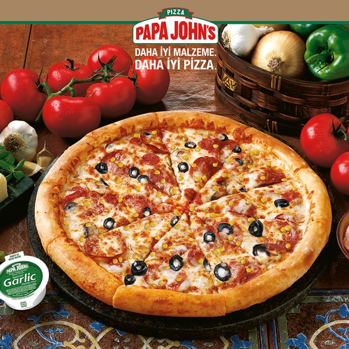 Papa John's Büyük Boy Karışık Papa Pizza Papa John's Büyük Boy Karışık Papa Pizza