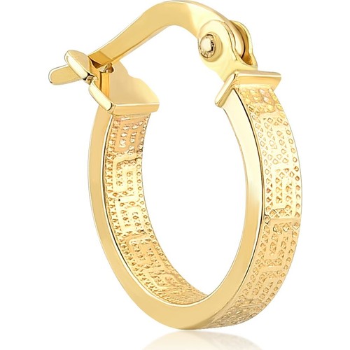 Gelin Pırlanta 14 Ayar Altın Roman Harfli Halka Küpe 1.7