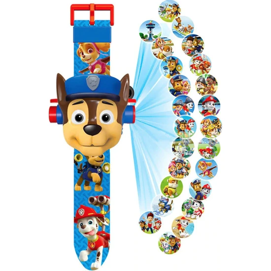 Kumik Paw Patrol Projeksiyon Saat Chase