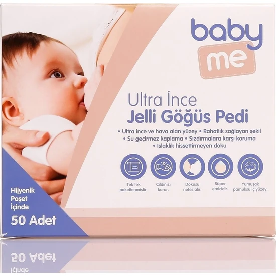 Baby&Me Ultra Ince Jelli Göğüs Pedi 50'li