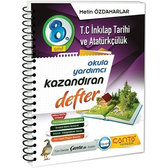 Çanta Yayınları 8. Sınıf T.c Inkılap Tarihi ve Atatürkçülük Kazandıran Defter