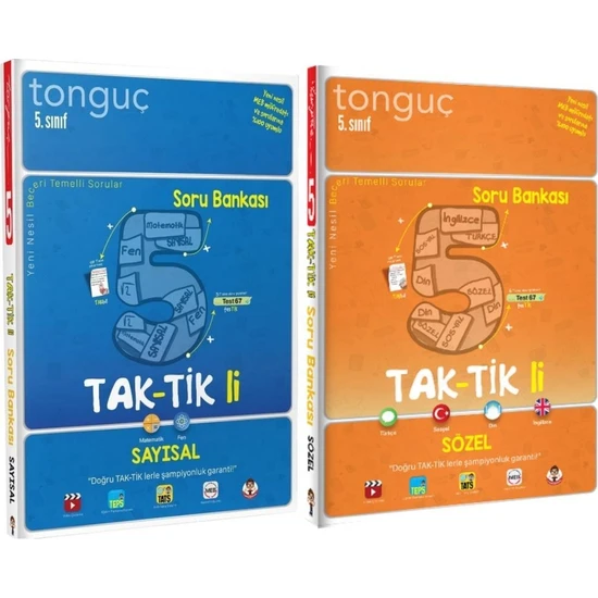Tonguç Akademi 5.sınıf Sayısal Sözel Taktikli Soru Bankası Seti