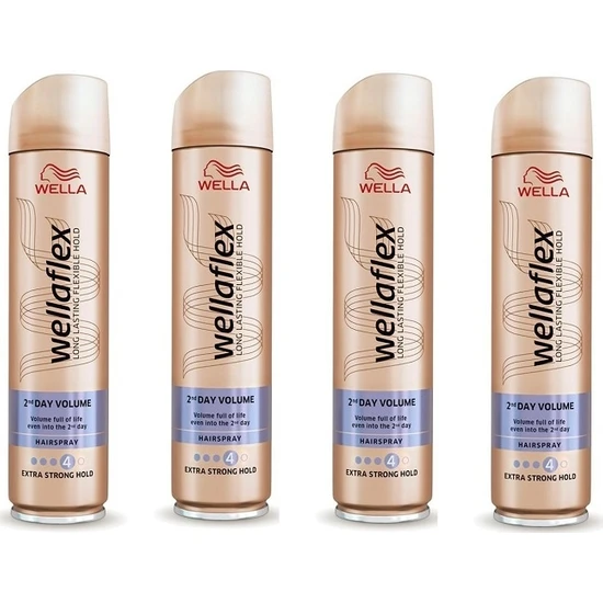 Wellaflex Saç Spreyi 2 Day Volume 250ML x 4